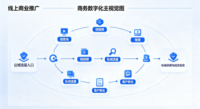 云梦县线上商业推广怎么做？全域流量闭环搭建与低成本转化实战指南